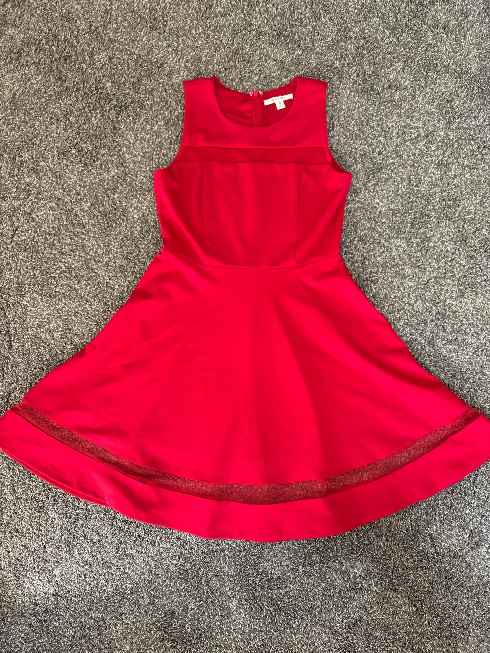 Miami Bright Red Sleeveless Fit-and-Flare Dress